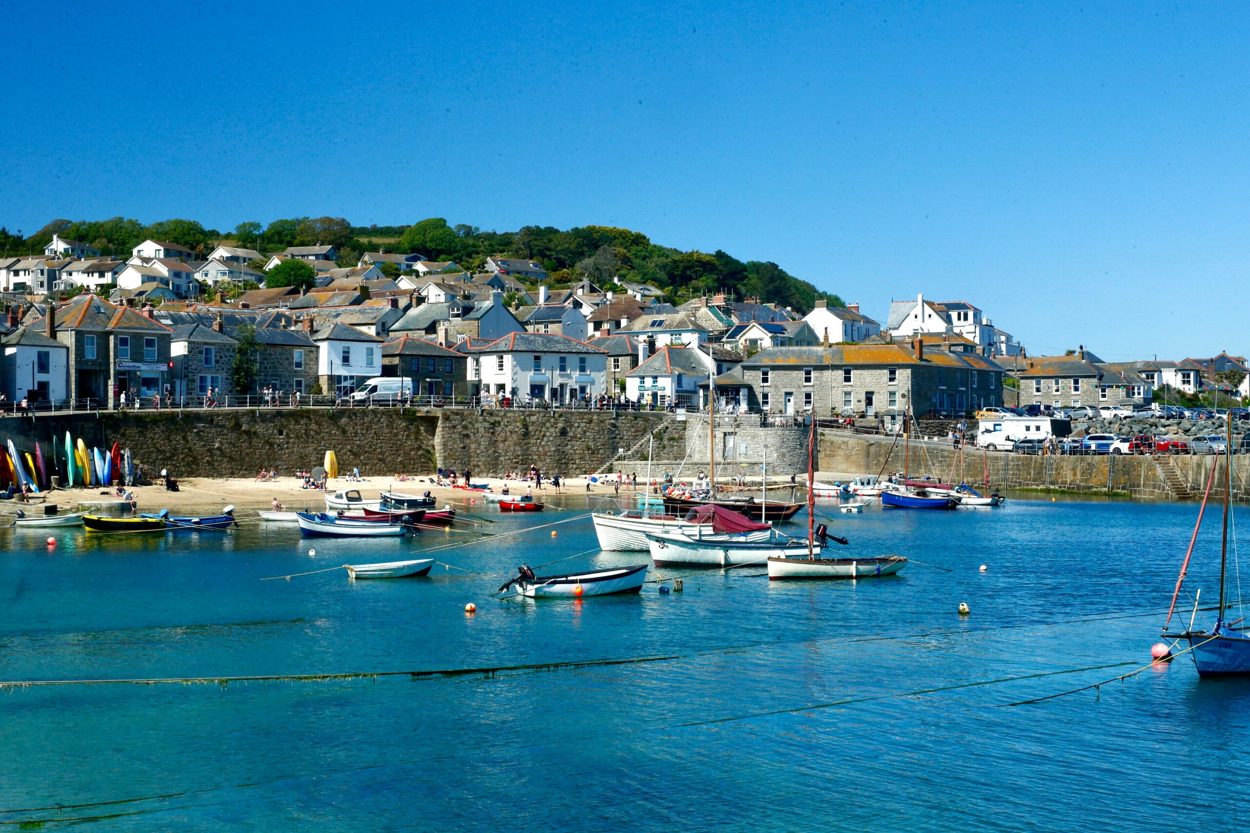 Mousehole harbour view